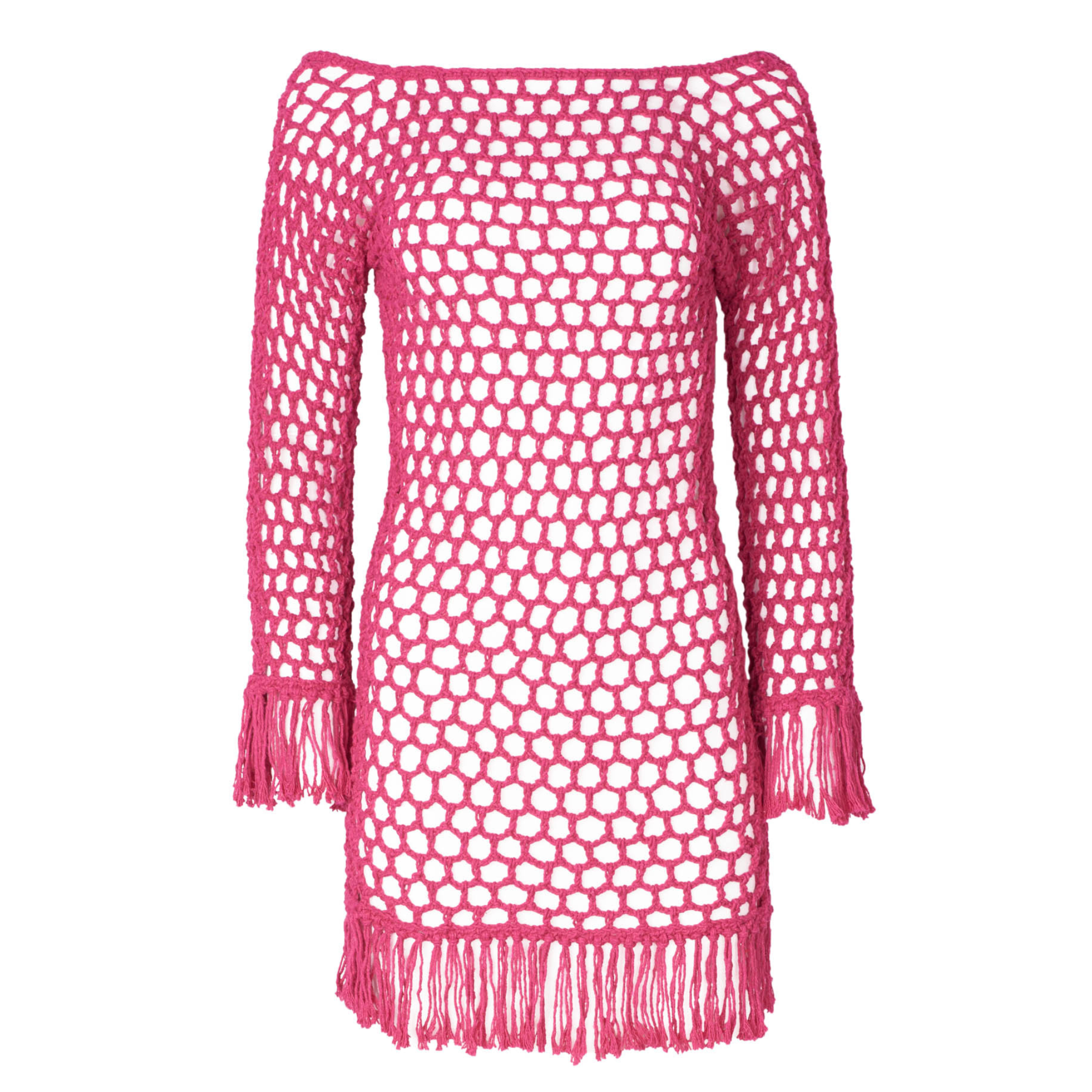 Violet Fuchsia Crochet Mini Dress - SOAH