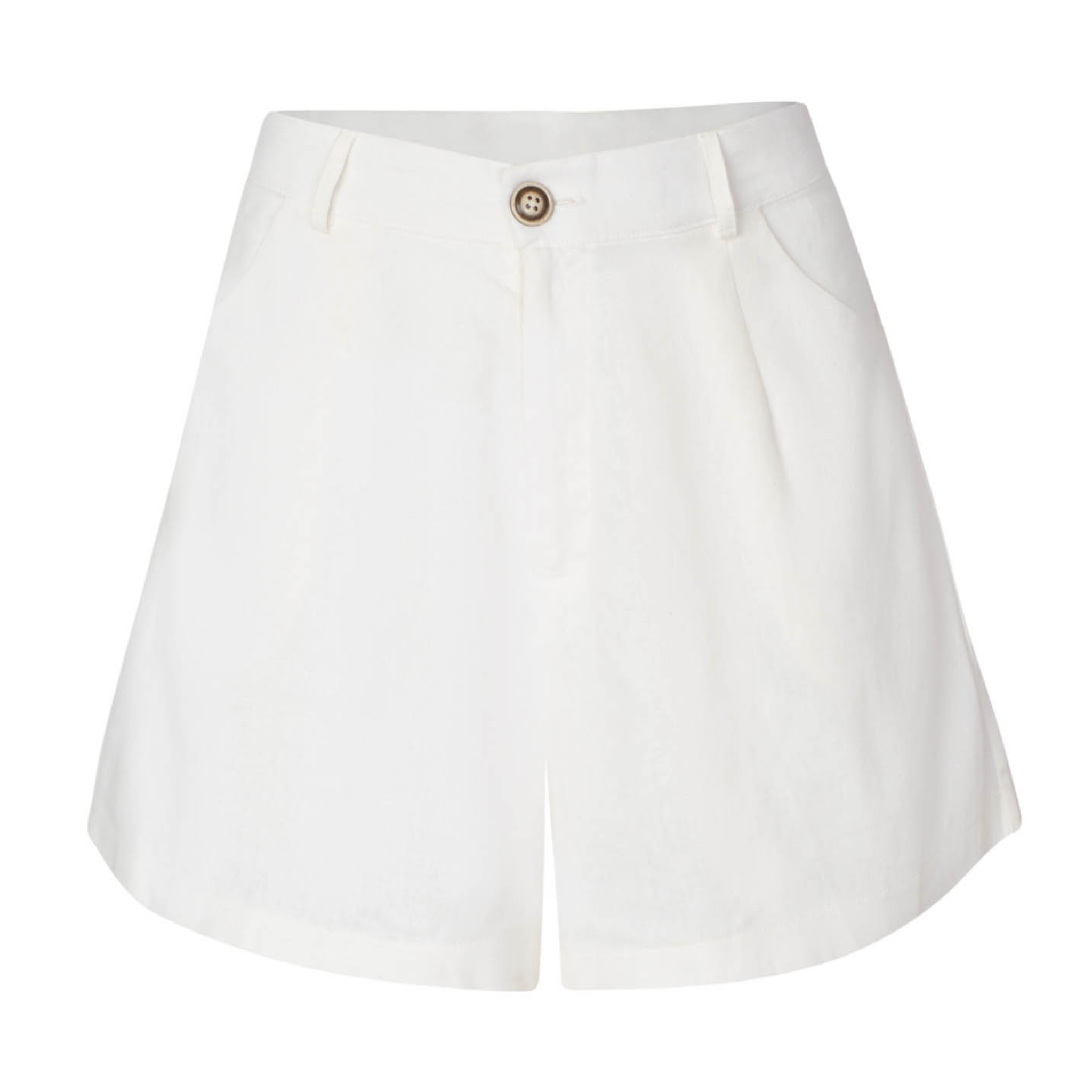 River Off-White Linen Shorts - SOAH