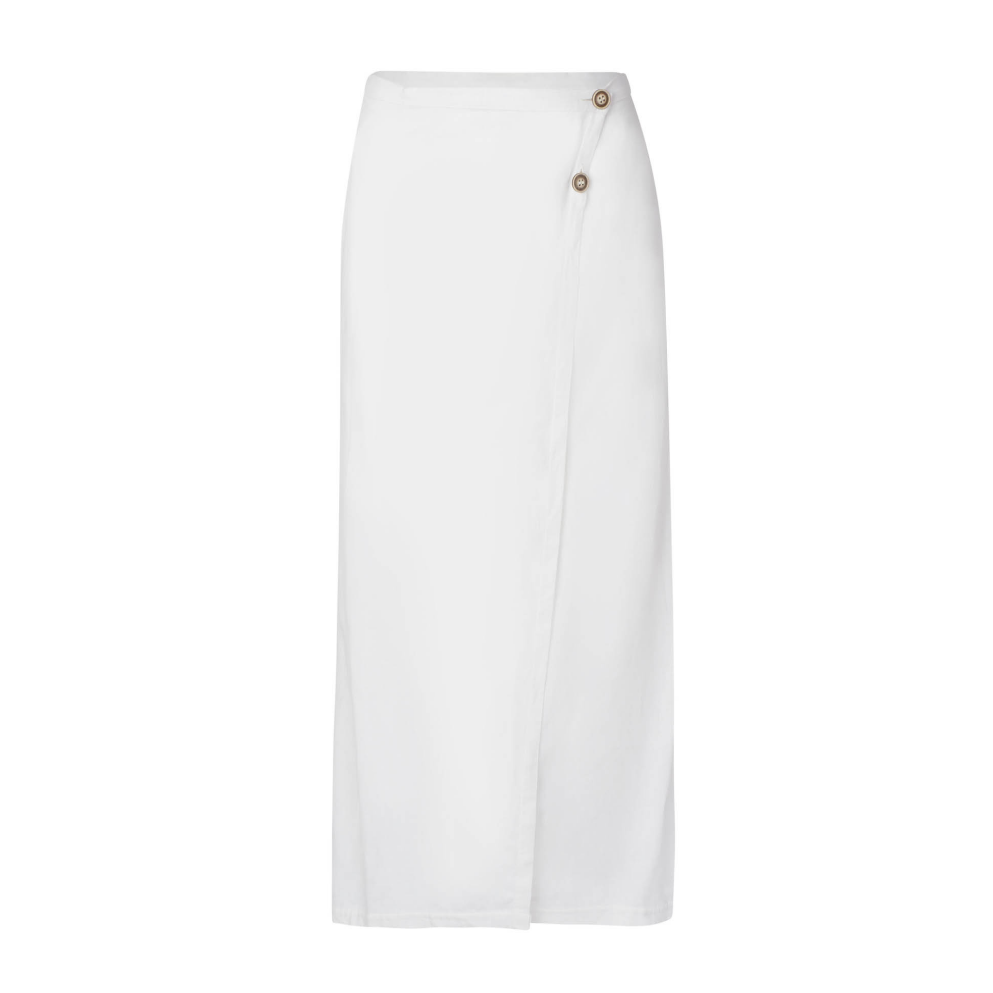 Scarlet Off-White Linen Wrap Skirt - SOAH