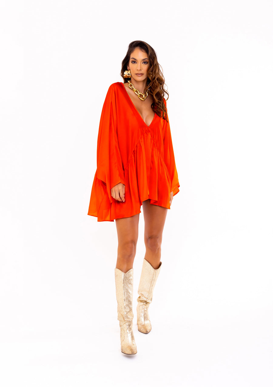 Coral Coral Oversized Tunic