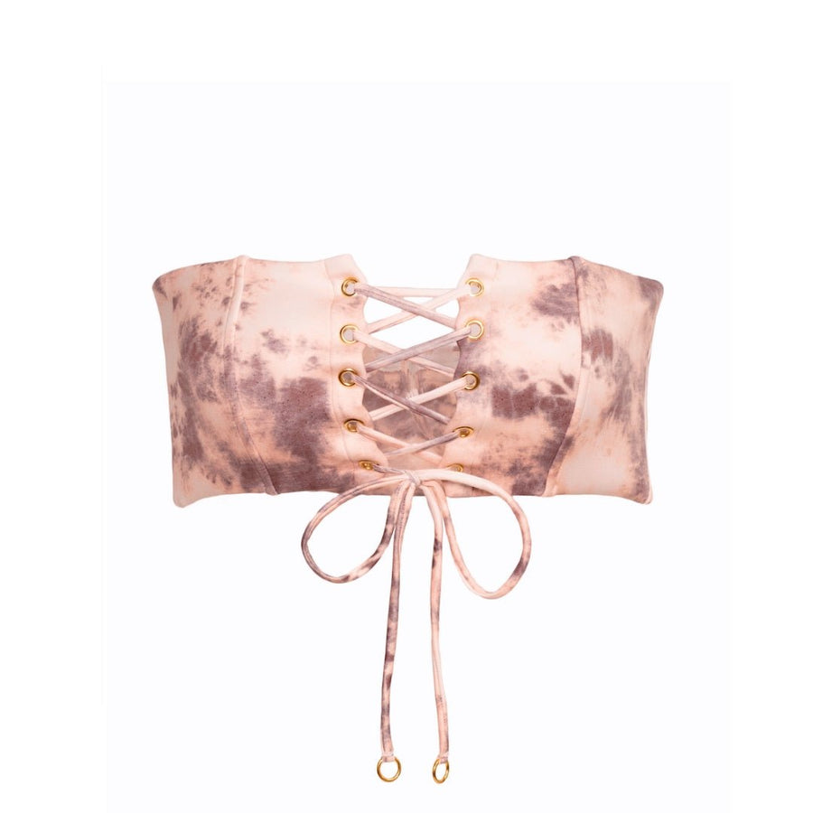 Alba Blush Tie Dye Bikini Top - SOAH