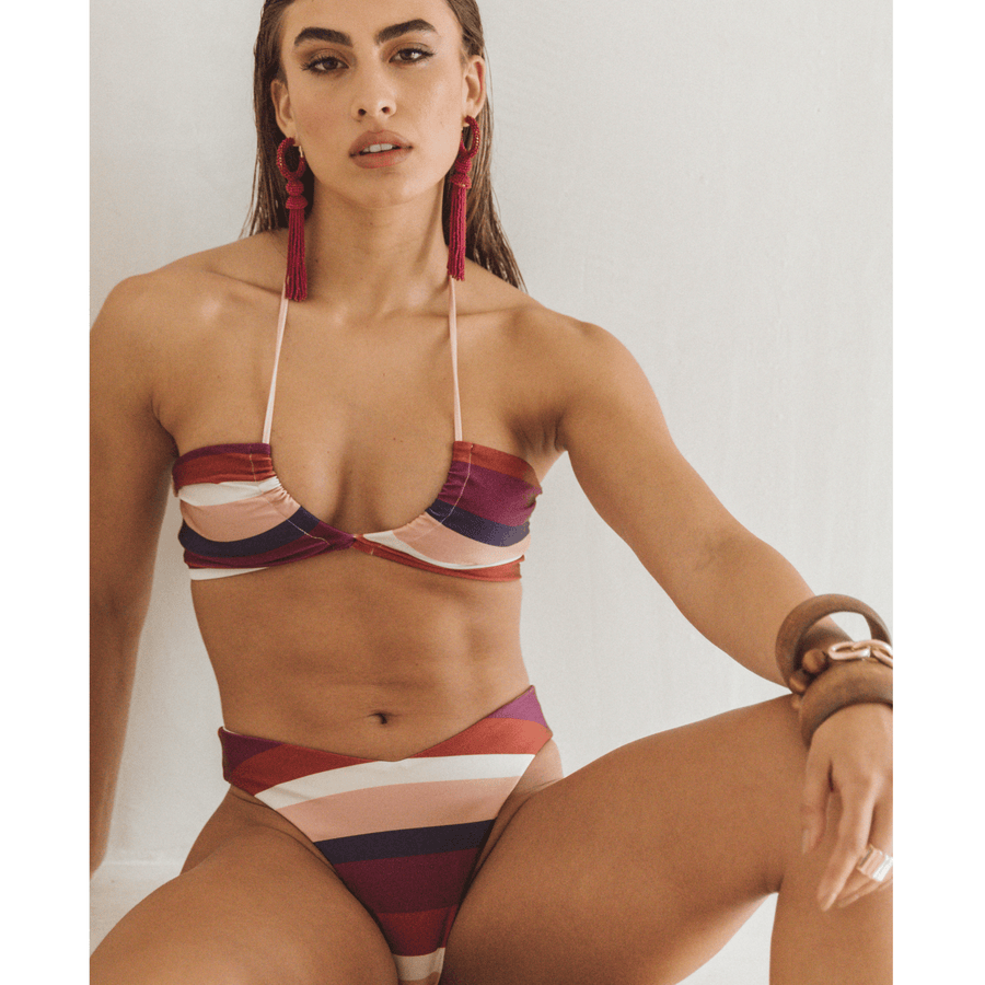 Alicia Sunset Halter Bikini Top - SOAH