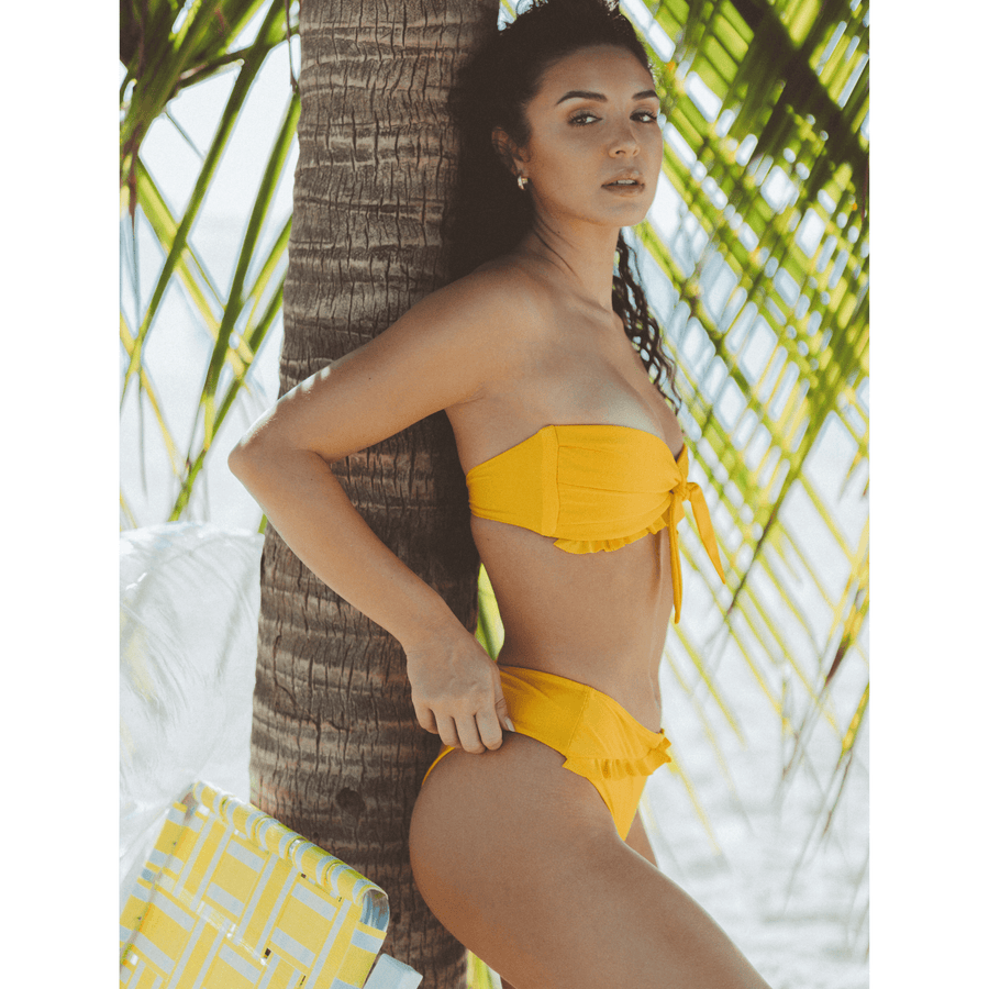 Carmen Yellow Bikini Top - SOAH