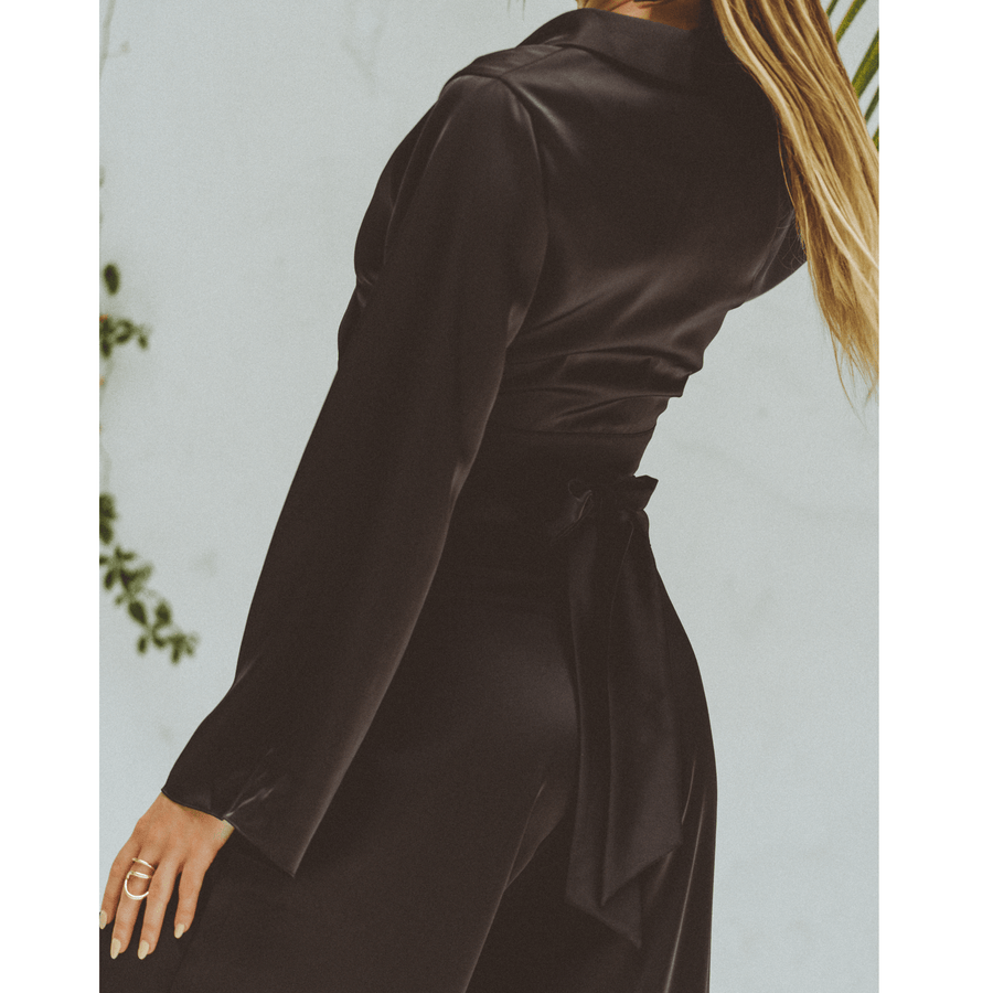 Celine Long Sleeve Wrap Top - SOAH