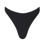 Daisy Black Ribbed Classic Bikini Bottom - SOAH