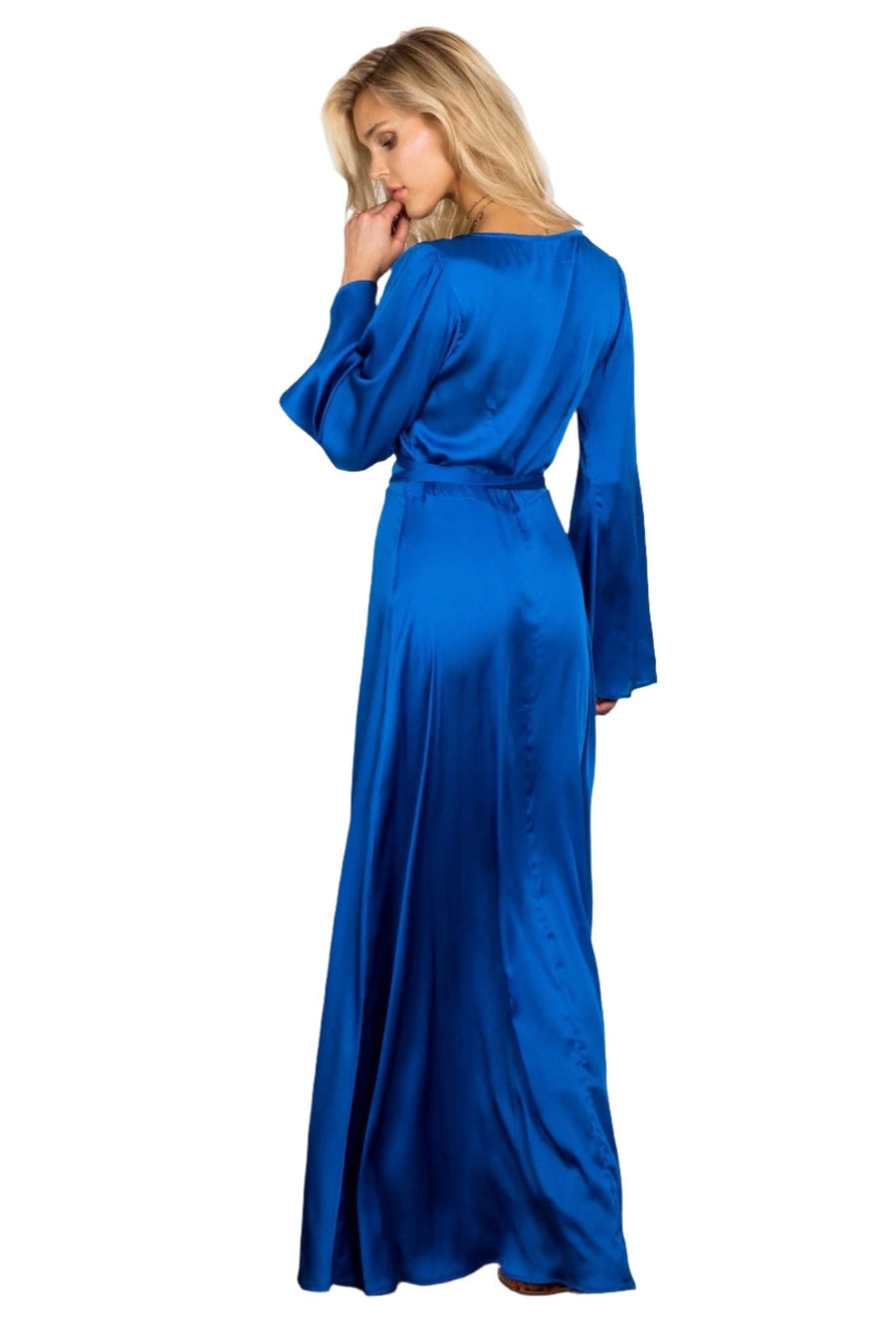 Delilah Blue Wrap Maxi Dress - SOAH