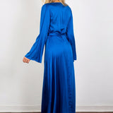 Delilah Blue Wrap Maxi Dress - SOAH