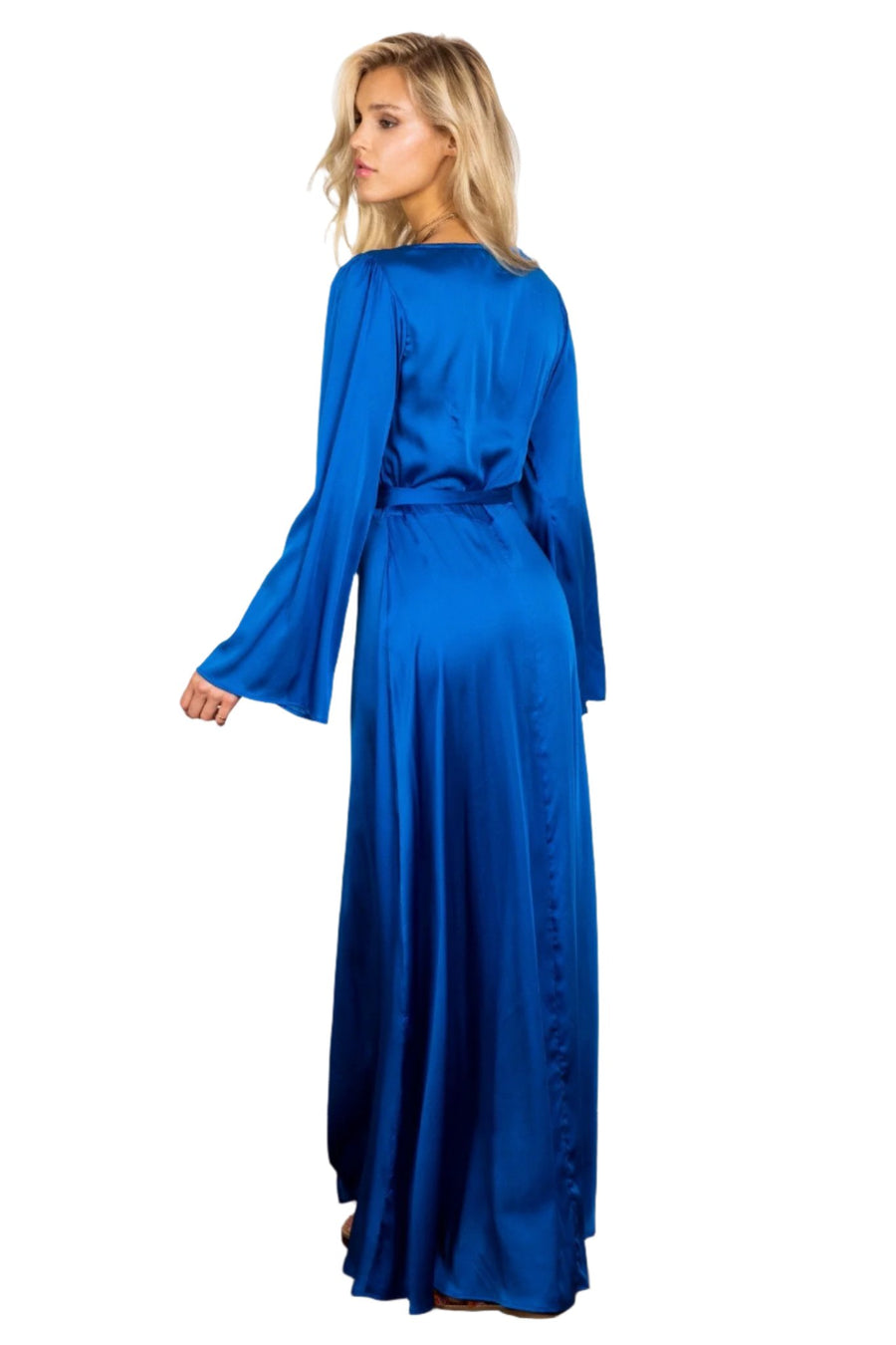 Delilah Blue Wrap Maxi Dress - SOAH