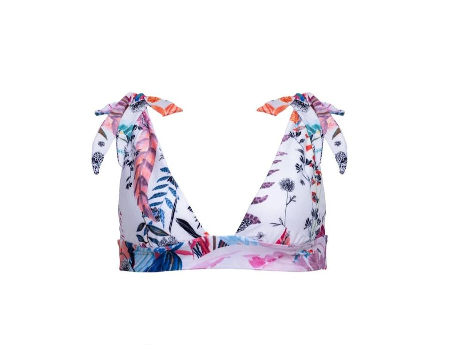 Ella White Floral Bikini Top - SOAH