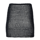 Florence Black Crochet Skirt - SOAH