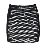 Florence Black Crochet Skirt - SOAH