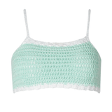 Gia Pastel Green Crochet Crop Top - SOAH