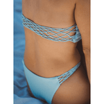 Hannah Aqua Bandeau Bikini Bottom - SOAH