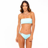 Hannah Aqua Bandeau Bikini Top - SOAH