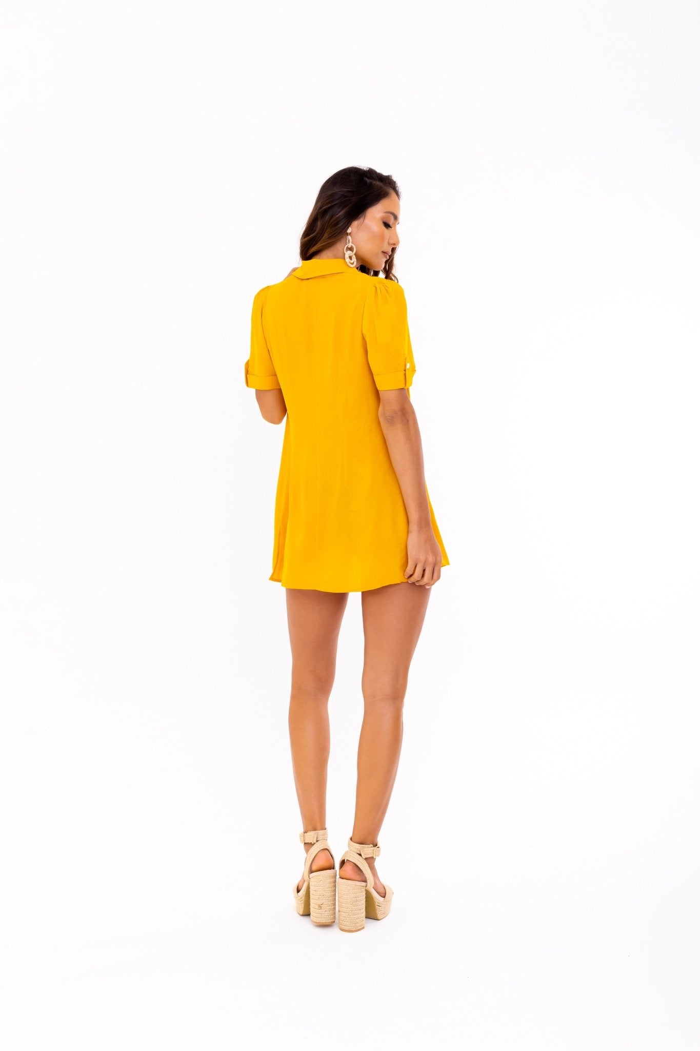 Harper Yellow T-Shirt Dress - SOAH