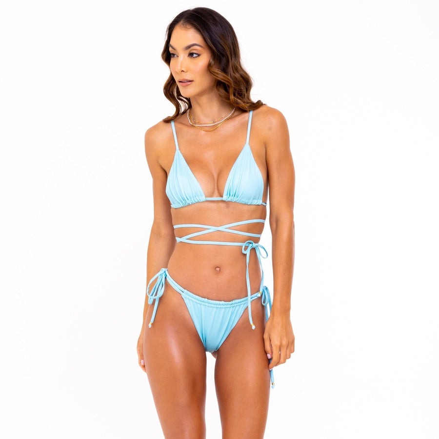 Indigo Mint Criss Cross Triangle Top - SOAH