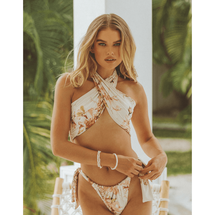 Julie Side Ties Floral Bottom