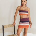 Kaia Sunset Crochet Mini Skirt - SOAH