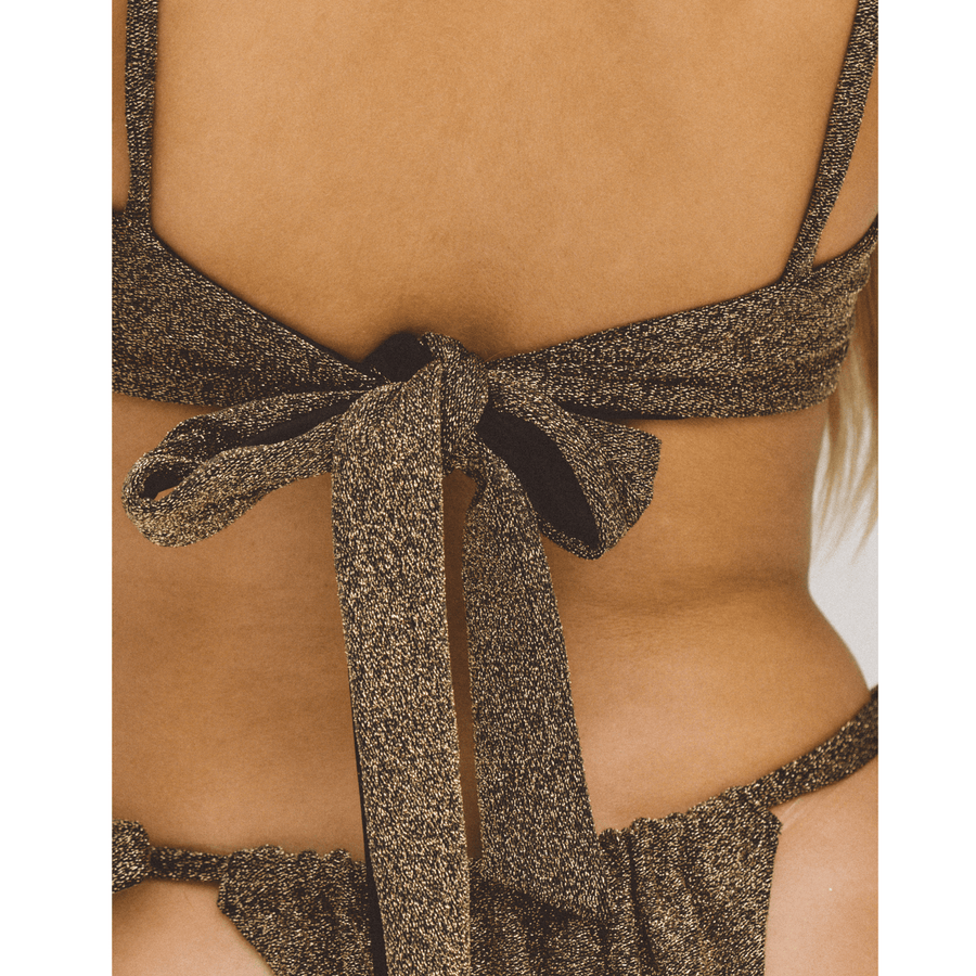 Kylie Gold Metallic Bralette Top