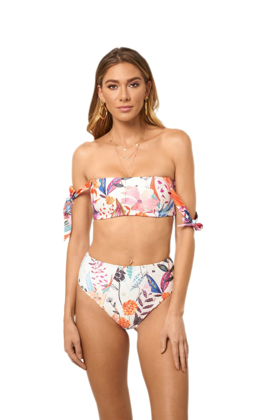 Mila White Floral Bandeau Top - SOAH