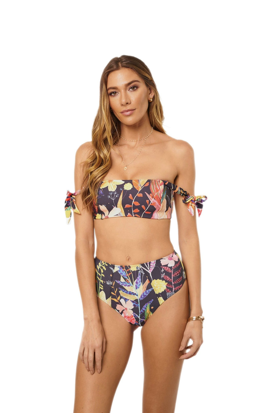 Mila Yellow Floral Bandeau Top - SOAH