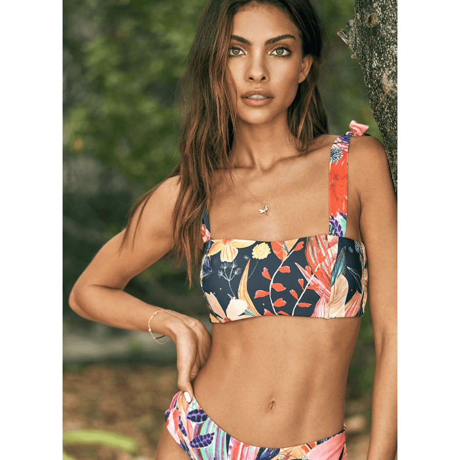 Mila Yellow Floral Bandeau Top - SOAH
