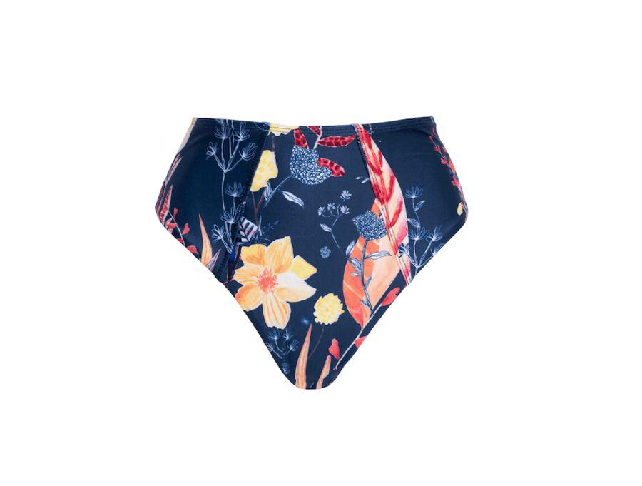 Mila Yellow Floral High Waisted Bottom - SOAH