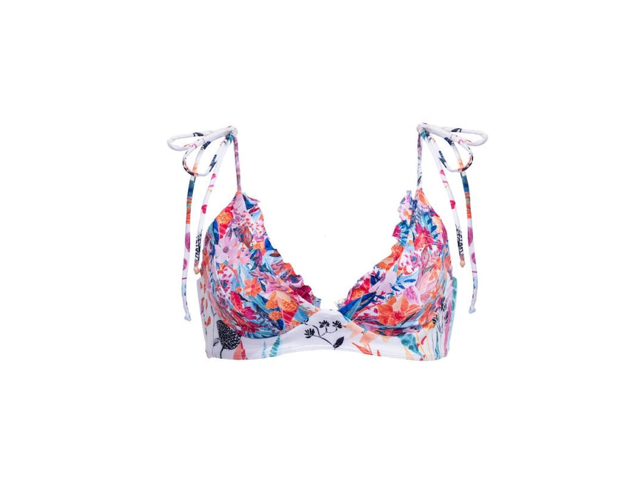 Piper White Floral Bralette Top - SOAH