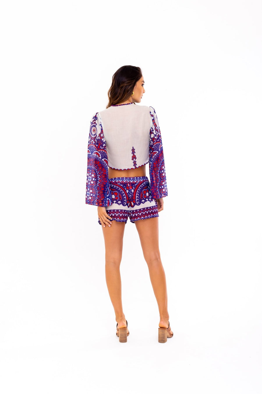 Ruby Red Printed Shorts - SOAH