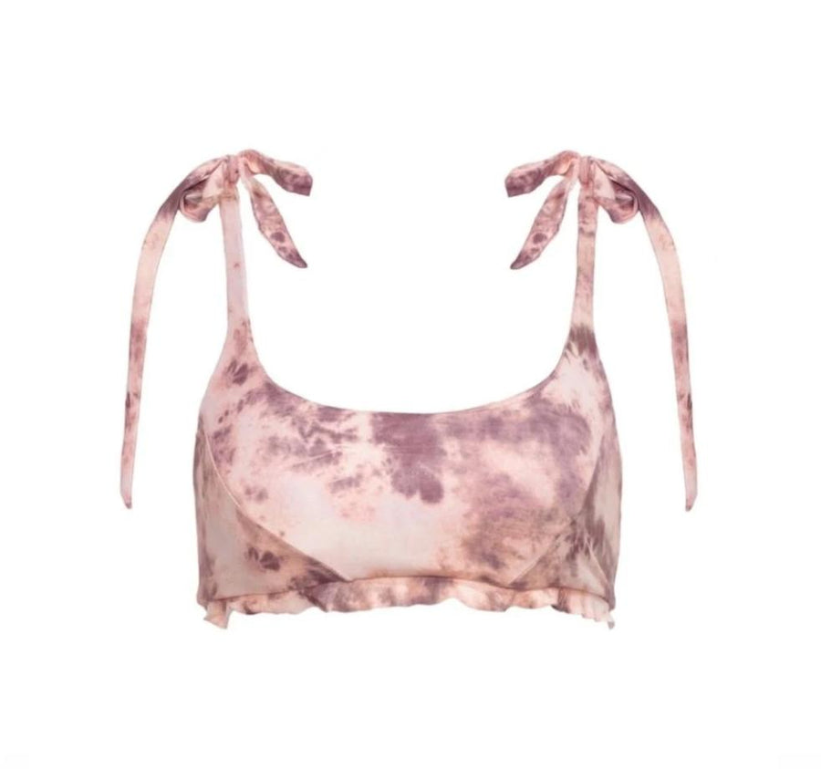 Sadie Blush Tie Dye Bikini Top - SOAH