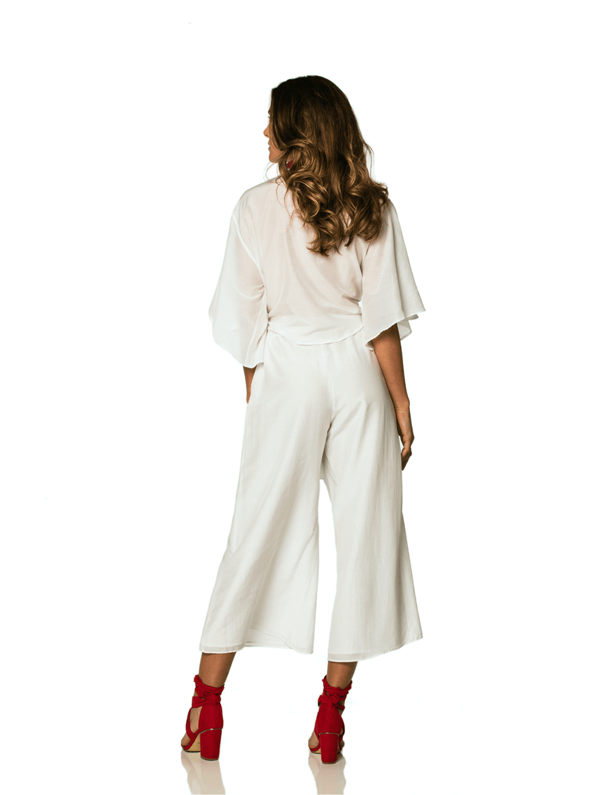 Sunny White Wrap Blouse - SOAH