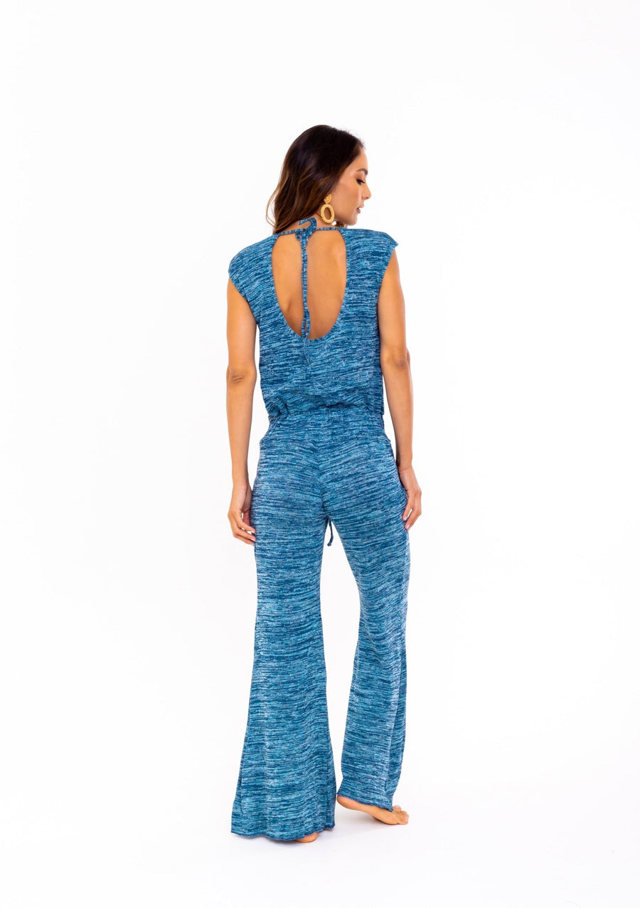 Tatiana Blue Jersey Jumpsuit - SOAH