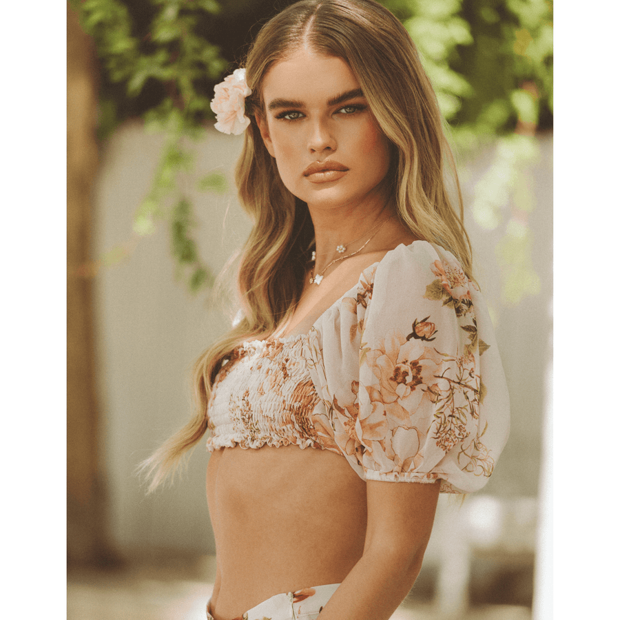 Viola Floral Crop Top - SOAH